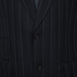 Tom Ford Charcoal Grey Chalkstriped Wool Suit L