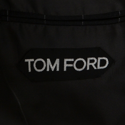 Tom Ford Charcoal Grey Chalkstriped Wool Suit L