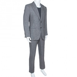 Tom Ford Monochrome Linen Blend Two Buttoned Suit L