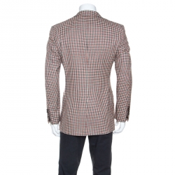 Tom Ford Multicolor Checked Cashmere Blazer L