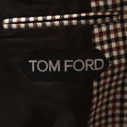 Tom Ford Multicolor Checked Cashmere Blazer L
