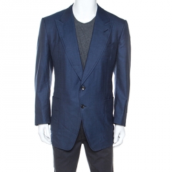 Tom Ford Navy Blue Cashmere Shelton Blazer 4XL