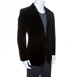 Tom Ford Black Velvet Regular Fit Blazer XXL