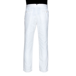 Tom Ford White Cotton Blend Regular Fit Trousers XXL