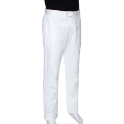 Tom Ford White Cotton Blend Regular Fit Trousers XXL