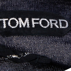 Pre Owned Tom Ford Navy Blue Cashmere Silk V Neck Sweater M