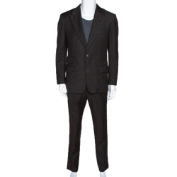 Tom Ford Dark Brown Wool Regular Fit Suit L
