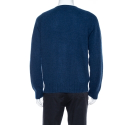 Pre Owned Tom Ford Avio Blue Cashmere Crew Neck Sweater XL