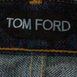 Pre Owned Tom Ford Navy Blue Denim Japanese Selvage Straight Leg Jeans M