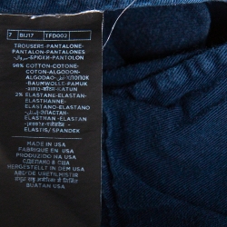 Pre Owned Tom Ford Blue Cotton Straight Fit Pants L