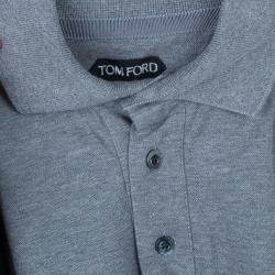 Pre Owned Tom Ford Men's Grey Polo Shirt L