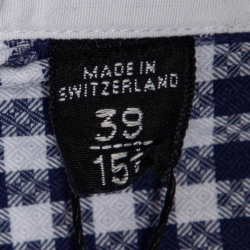 Pre Owned Tom Ford Blue Checked Cotton Shirt M