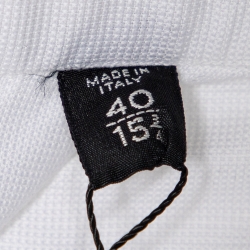 Pre Owned Tom Ford White Textured Cotton Classic Shirt M