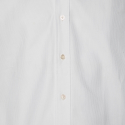 Pre Owned Tom Ford White Textured Cotton Classic Shirt M