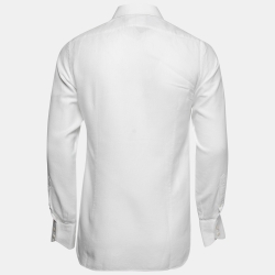Pre Owned Tom Ford White Cotton Cutaway Collar Shirt M
