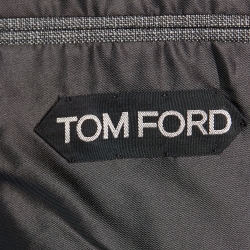 Pre Owned Tom Ford Black Textured Wool & Silk Shelton Tailored Blazer M