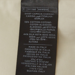 مملوكة مسبقًا Tom Ford Cream Cotton & Silk Long Sleeve Shirt M