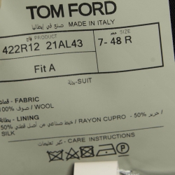 Pre Owned Tom Ford Black Wool Single Breasted Suit M
