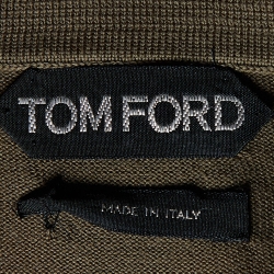 Pre Owned Tom Ford Military Green Cotton Knit Polo T-Shirt XL