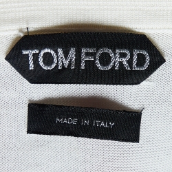 Pre Owned Tom Ford Cream Cotton Knit Polo T-Shirt XL