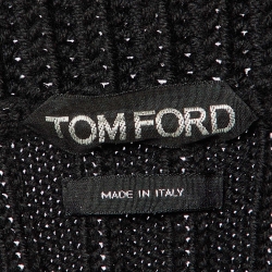 مملوكة مسبقًا Tom Ford Black Wool Knit Cardigan L