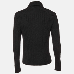 مملوكة مسبقًا Tom Ford Black Wool Knit Cardigan L