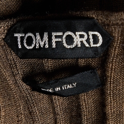 Pre Owned Tom Ford Brown Cashmere Knit Long Sleeve T-Shirt XL