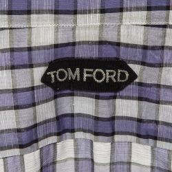 Pre Owned Tom Ford Blue Checked Cotton Long Sleeve Shirt M