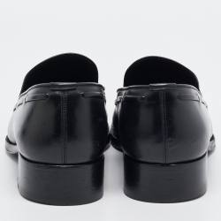 Pre Owned Tom Ford Black Leather  Slip On Loafers Size 44