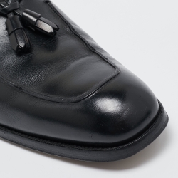 Pre Owned Tom Ford Black Leather  Slip On Loafers Size 44