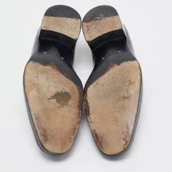 Pre Owned Tom Ford Black Leather  Slip On Loafers Size 44