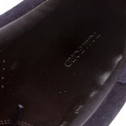 Tom Ford Navy Blue Suede Russell Sneakers Size 40.5