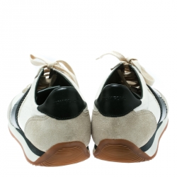 Tom Ford Tricolor Canvas And Suede Sneakers Size 41.5