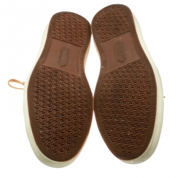Tom Ford Tan Brown Suede And Leather Cambridge Lace Up Sneakers Size 42
