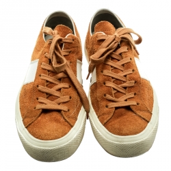 Tom Ford Tan Brown Suede And Leather Cambridge Lace Up Sneakers Size 42