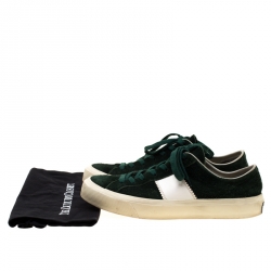 Tom Ford Green Suede Cambridge Lace Up Sneakers Size 42