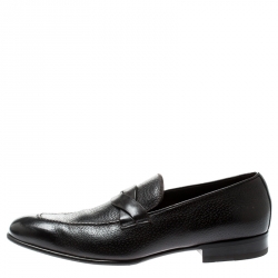 Tom Ford Brown Leather Adney Braided Band Loafers Size 43