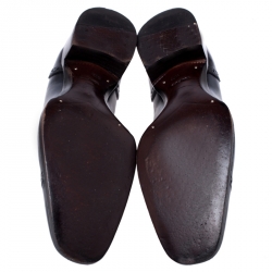 Tom Ford Black/Blue Brogue Leather Lace Up Oxfords Size 44