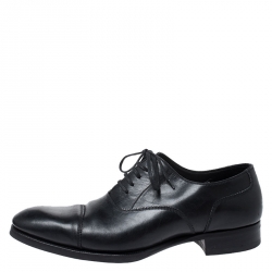 Tom Ford Black Leather Lace Up Oxford Size 44.5