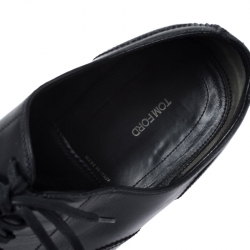 Tom Ford Black Leather Lace Up Oxford Size 44.5