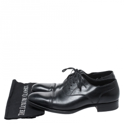 Tom Ford Black Leather Lace Up Oxford Size 44.5