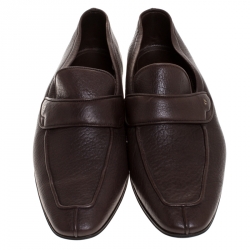 Tom Ford Dark Brown Soft Leather Loafers Size 43