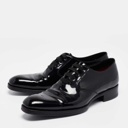 Tom Ford Black Patent Leather Lace Up Oxfords Size 43.5