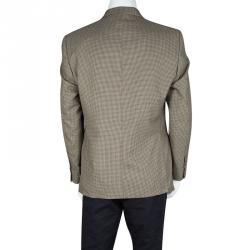 Tommy Hilfiger Brown Houndstooth Pattern Regular Fit Tailored Blazer L