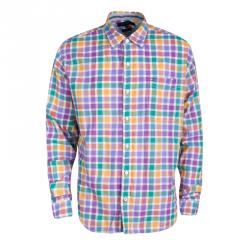 Multicolor Checked Cotton Long Sleeve Fit Shirt