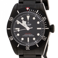 Tudor Black PVD Coated Stainless Steel Heritage Black Bay Dark 79230DK Men's Wristwatch 41 mm