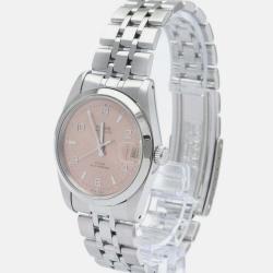 Tudor Pink Stainless Steel Prince Oysterdate 74000N Automatic Men's Wristwatch 34 mm