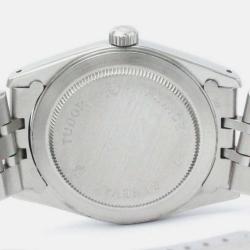Tudor Pink Stainless Steel Prince Oysterdate 74000N Automatic Men's Wristwatch 34 mm
