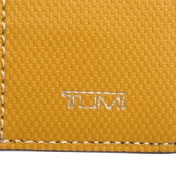 Pre Owned Tumi Mustard Leather Passport Cover