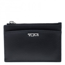 Tumi Black Leather Sinclair SLG Slim Card Case